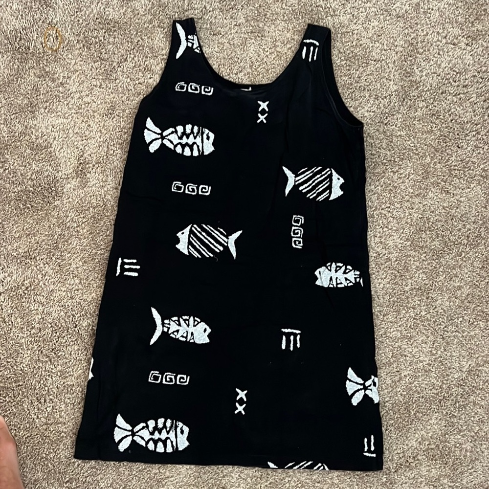 B&W Fish Design Sundress